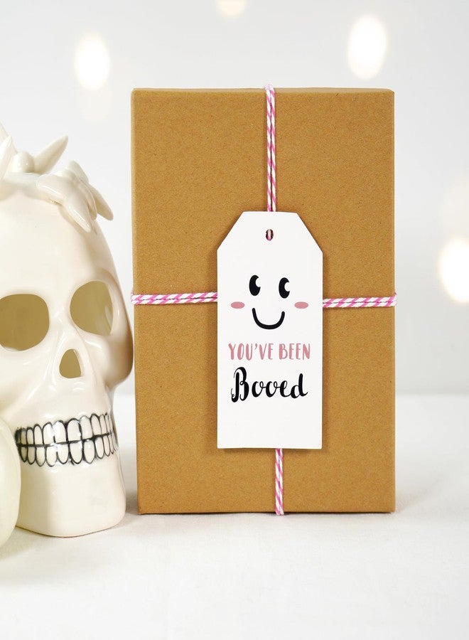 Vanlovemac 80 Pcs Halloween Tags with String, You've Been Booed Gifts Tag, Happy Halloween Tags for Goodie Bags, Cute Paper Name Tags, Boo Basket Stuffers, Ghost Hanging Tags Candy Bag Gift Wrap Tag - Image 5